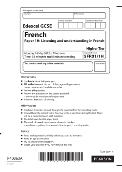 French - Edexcel