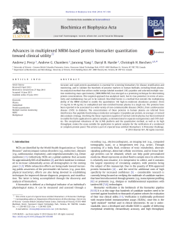 Advances in multiplexed MRM-based protein biomarker - Euriso-top