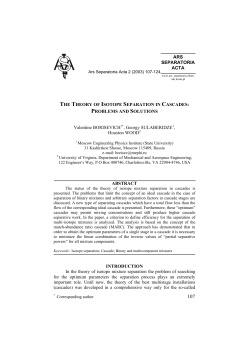 THE THEORY OF ISOTOPE SEPARATION IN CASCADES