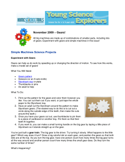 November 2009 &ndash; Gears! Simple Machines