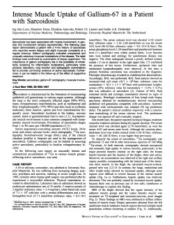 Intense Muscle Uptake of Gallium-67 in a Patient with Sarcoidosis