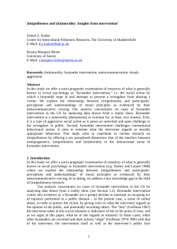(Im)politeness and (im)morality: Insights from intervention1 D&aacute;niel Z