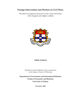 Foreign Intervention and Warfare in Civil Wars