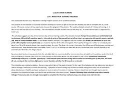 Marathon Training Program