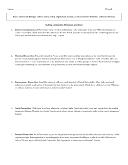 Discussion Questions - "Social Darwinism Emerges.."
