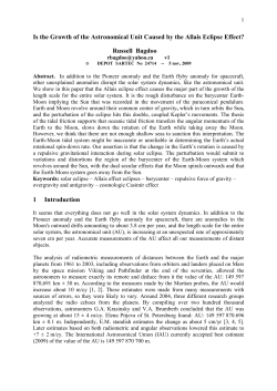 Is the Growth of the Astronomical Unit Caused by the Allais Eclipse