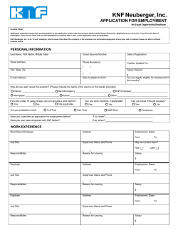 Employment Application
