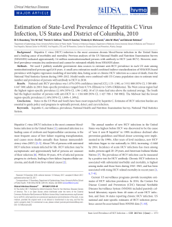 Estimation of State-Level Prevalence of Hepatitis C Virus Infection