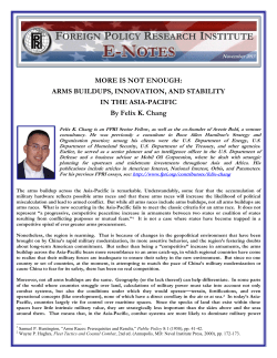 is Not Enough - Foreign Policy Research Institute