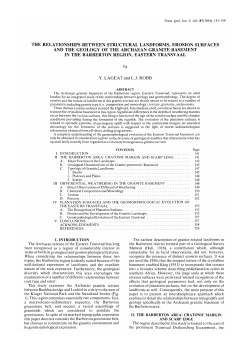 the relationships between structural landforms, erosion surfaces and