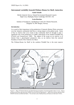 Interannual variability beneath Filchner