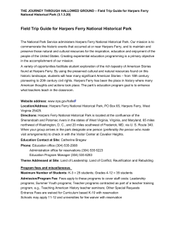 Field Trip Guide for Harpers Ferry National Historical Park
