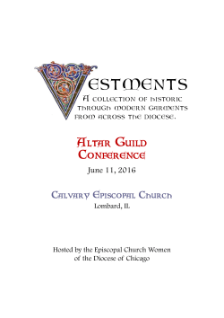 vestment booklet 2016 - Episcopal Church Women Chicago