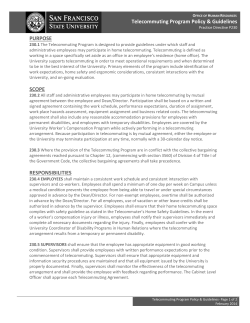 PURPOSE SCOPE RESPONSIBILITIES Telecommuting Program