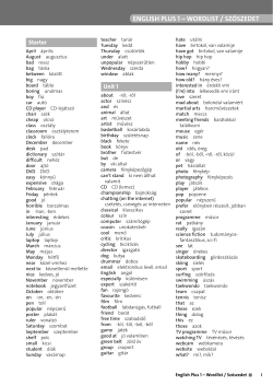 ENGLiSH PLUS 1 &ndash; WORDLiST / SZ&Oacute;SZEDET