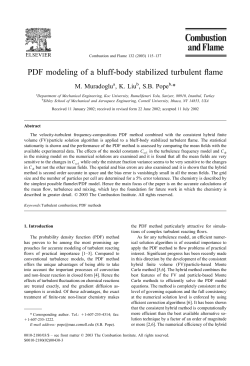 PDF modeling of a bluff-body stabilized turbulent flame