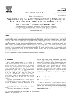Accelerometer and rate gyroscope measurement of kinematics: an