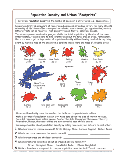 Population Density and Urban &ldquo;Footprints&rdquo;