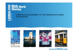 european development of the tempera/evotherm dat process