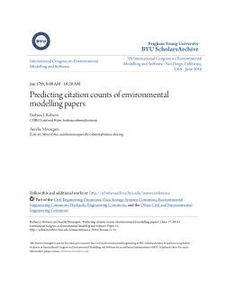 Predicting citation counts of environmental modelling papers