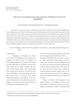 A Review on the Quaternary Characteristics of Pleistocene Tracts of