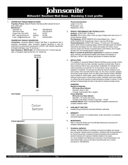 Millwork&reg; Resilient Wall Base &ndash; Mandalay 6 inch profile