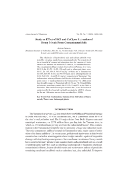 Study on Effect of HCl and CaCl2 on Extraction of Heavy Metals