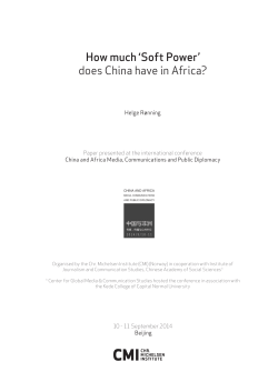 How much `Soft Power` does China have in Africa?
