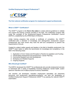 CESP™ Certification?