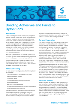 Bonding Adhesives and Paints to Ryton® PPS