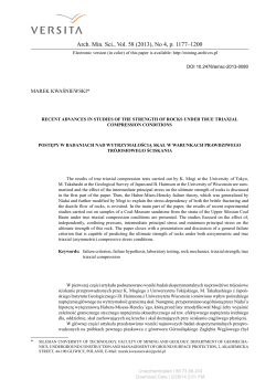 Arch. Min. Sci., Vol. 58 (2013), No 4, p. 1177&ndash;1200