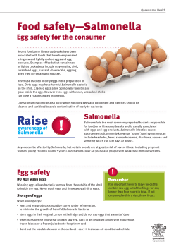 Food safety&mdash;Salmonella-Egg safety for the consumer