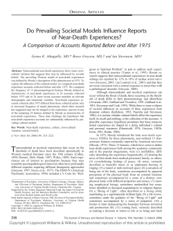 Do Prevailing Societal Models Influence Reports of Near