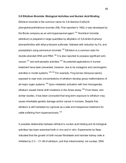 86 5.0 Ethidium Bromide: Biological Activities and Nucleic Acid