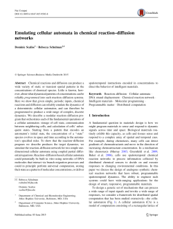 Emulating cellular automata in chemical reaction