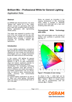 Brilliant Mix - Osram Opto Semiconductors