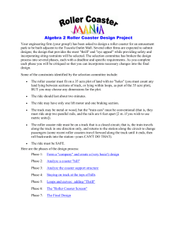 Algebra 2 Roller Coaster Design Project