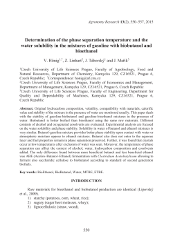 Determination of the phase separation temperature and the water