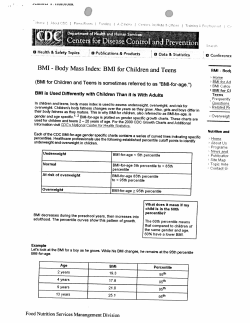 BMI - Body Mass Index: BMI for Children and