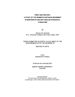 Print and protest: A study of the women`s suffrage movement in