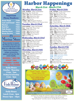 Harbor Happenings - Charleston Harbor Marina