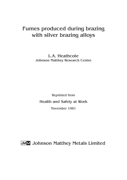 5 Fumes Produced During Brazing