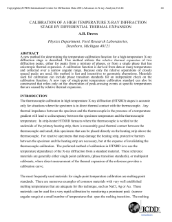calibration of a high temperature x-ray diffraction stage by