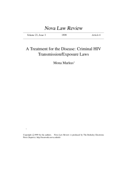 A Treatment for the Disease: Criminal HIV