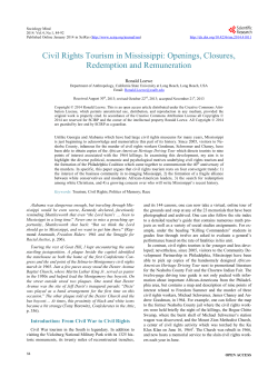 Civil Rights Tourism in Mississippi