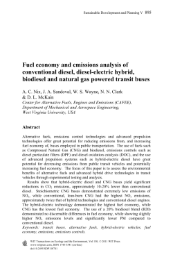Fuel economy and emissions analysis of conventional