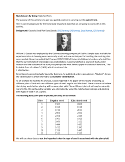 MatcheLearn By Doing: Matched Pairs The purpose of this activity is