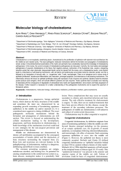 Molecular biology of cholesteatoma