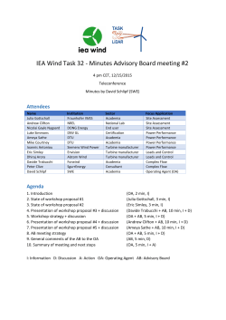 IEA Wind Task 32 - Minutes Advisory Board meeting #2