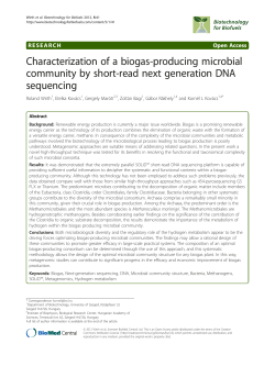 Characterization of a biogas-producing microbial community by